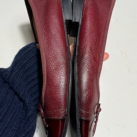 CHANEL Women's Dark Red Leather Flats - Picture 10 of 16